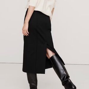 NWT Banana Republic Black Ponte Pencil Skirt